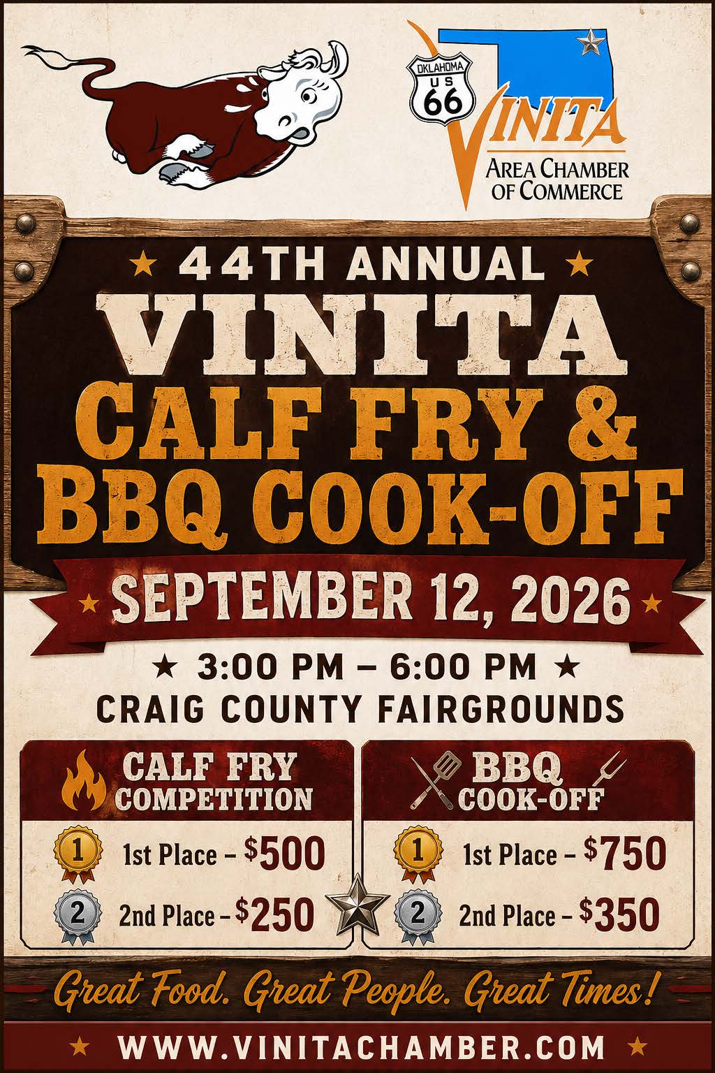 Special Edition Newsletter - 2026 Vinita Calf Fry & BBQ Cook-Off Save the Date !!!